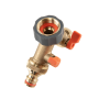 ROZDZIELACZ 2-DROŻNY GW 3/4"x GZ 3/4" MOSIĄDZ  Z ZAWORAMI BRASS SOFT - 3