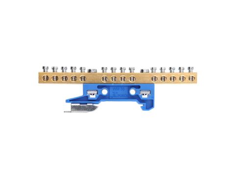 Zacisk ochronny ZO-2107 14x 6mm niebieski na szynę A14-2136