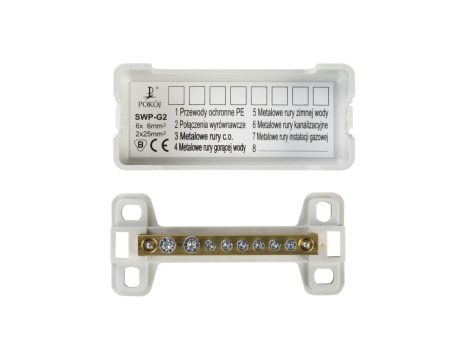 Szyna wyrównawcza 6x6mm2, 2x25mm2 SWP-G2 A14-6208