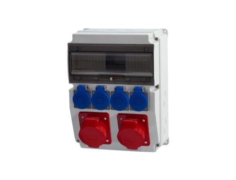 Rozdzielnica CAJA 12M - gniazda 2x16A 5p, 4x230V /12 modułów/