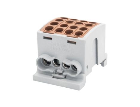 Zacisk odgałęźny HLK 100A-4 (1x25,3x16 / 1x25,3x16) Al/Cu - brązowy