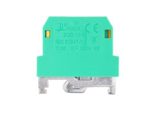 Złączka szynowa 2-przewodowa ochronna PE 10 mm2 żółto zielona ZUO-10/35 A11-5D3Z