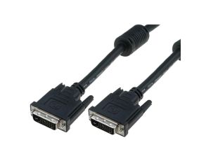 Kabel dual link DVI-D (24+1) wtyk z obu stron PE 10m czarny AK-320101-100-S
