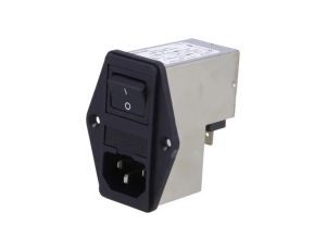 Złącze zasilające AC gniazdo męskie 4A 250VAC IEC 60320 FKI 4304.4023