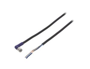 XS3FLM8PVC4A2M Przewód przyłączeniowy o długości 2m, gwincie M8, liczbie pinów 4, maksymalnym prądzie 0,5A