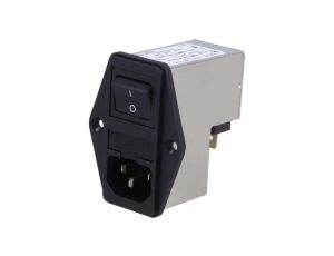 Złącze zasilające AC gniazdo męskie 6A 250VAC IEC 60320 FKI 4304.4024