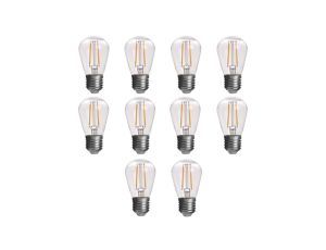 Żarówka LED E27 230V 2W 140lm kula biała ciepła 10 sztuk do girland