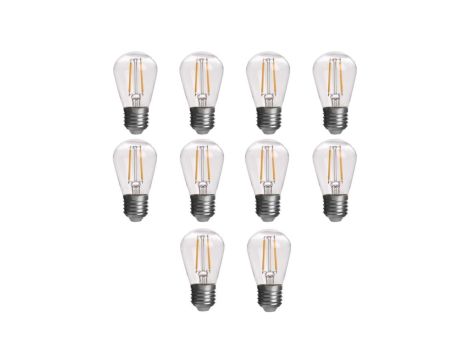 Żarówka LED E27 230V 2W 140lm kula biała ciepła 10 sztuk do girland