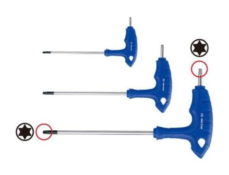KING TONY KLUCZ TORX Z OTWOREM TYP  "L"  Z UCHWYTEM  T27 x 150mm