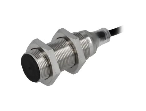 E2BM18KS08WPB12M Czujnik indukcyjny o zasięgu 08mm, konfiguracji wyjścia PNP / NO, napięciu zasilania 1030VDC, obudowie M18