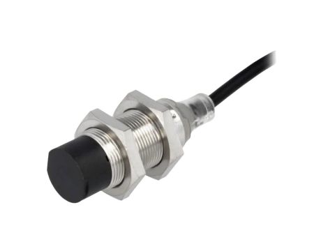 E2BM18KN16WPB22M Czujnik indukcyjny o zasięgu 016mm, konfiguracji wyjścia PNP / NC, napięciu zasilania 1030VDC, obudowie M18