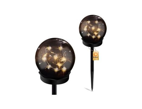 Lampa Solarna Ogrodowa LED 3000K IP44 10cm Wbijana Ozdobna Kula GLORIS LUMILED