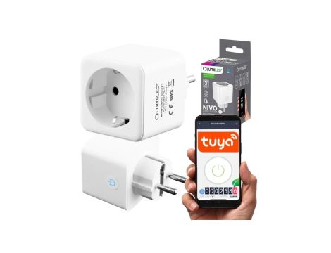 Inteligentne Gniazdko WiFi Watomierz Programator Timer TUYA SMART NIVO LUMILED