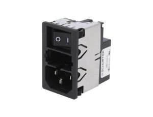 Złącze zasilające AC gniazdo męskie 6A 250VAC IEC 60320 KMF KMF1.1261.11