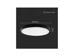 Plafoniera LED 18W 1830lm 3000K IP44 Okrągła fi250 Mleczny Czarna Ramka 76331