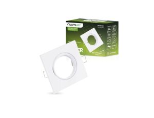 Oprawa HALOGENOWA Podtynkowa Ruchoma Kwadrat PICTOR Biała Blacha MR16 GU10