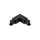 Konektor 90 stopni do LUXSYSTEM-3F black czarny PRAWY