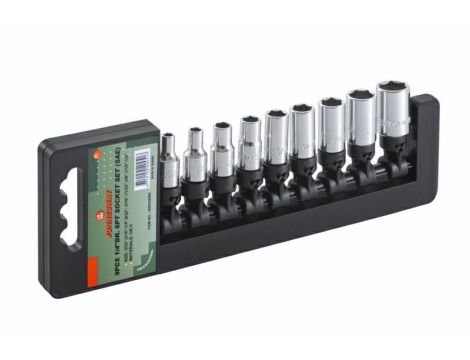 JONNESWAY KOMPLET NASADEK CALOWYCH  9 elem.(1/4" 6-KAT)   S05H2209S