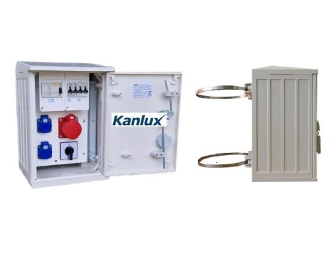 Rozdzielnica budowlana na słup KANLUX (2X2P+Z, 1X16A/5P) RB26x40 K40-00012W-LOP-S0-KANLUX