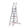 KASTOM DRABINA ALUMINIOWA  3x 12 STOPNI 150KG VHR - 3