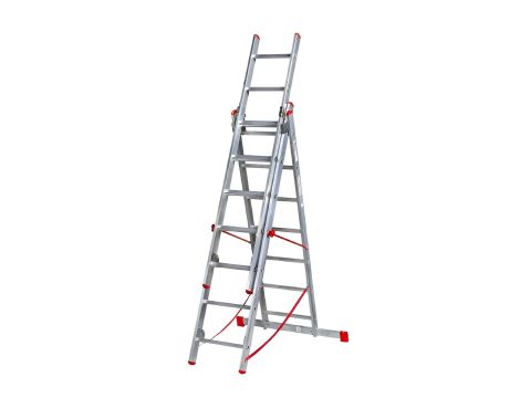 KASTOM DRABINA ALUMINIOWA  3x 14 STOPNI 150KG VHR - 2