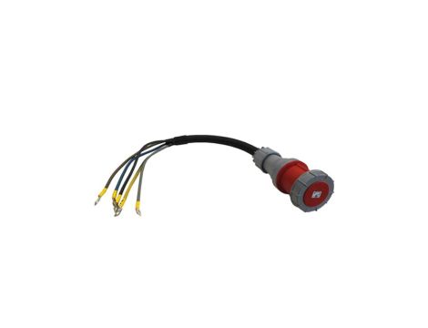 Przedłużacz / adapter elCORD IP67 1m H07RN-F 5G35 z gniazdem 125A-5P i końcówkami oczkowymi M12, 25565010