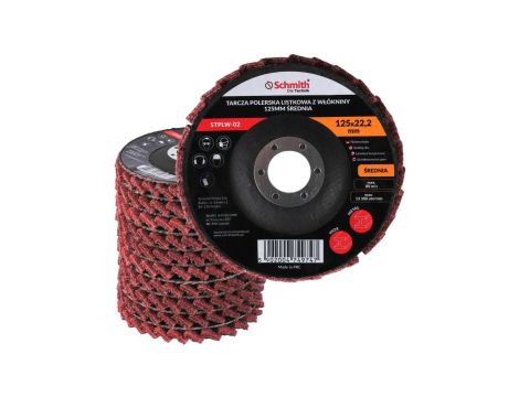 Tarcza polerska listkowa średnia 125mm filc lamelka z włókniny Schmith