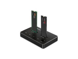Qoltec Stacja dokująca dysków SSD M.2 NVMe SATA USB-C DUAL 2 x 2TB