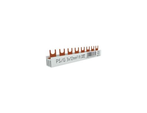 Szyna łączeniowa grzebieniowa 3-fazowa 8-modułowa 12mm2 80A DV 6701