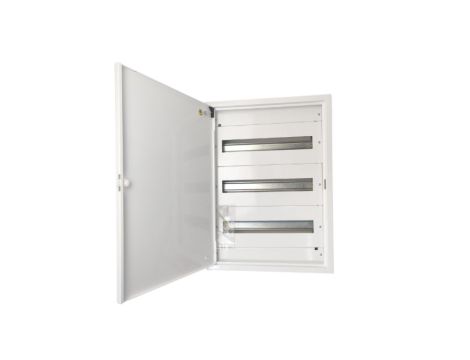 Rozdzielnica natynkowa metalowa 54 modułowa 3x18 436x605x130 RAL9003 IP30 MN54/3/18