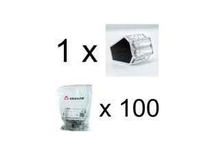 Złączka do puszek instalacyjnych 8x0.5-2.5 mm VDE DGN 1 sztuka 100 sztuk, Ilość: 100 sztuk