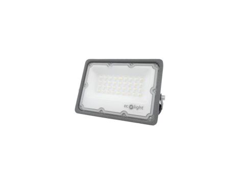 Projektor Naświetlacz LED PREMIUM 30W 3000LM 6500K IP65 kąt 90 stopni szary 3 lata gwar. EC20484