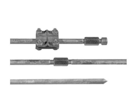 Uziom skręcany kompletny 3m fi16mm (2x1,5m) OC ocynk galwaniczny R.8055G