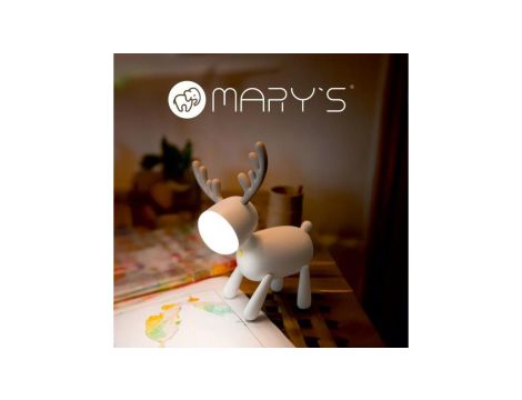 MARYS LAMPKA LED JELONEK BIAŁY