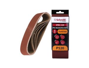 Pas bezkońcowy taśma papier ścierny P120 75x457mm 5szt Schmith