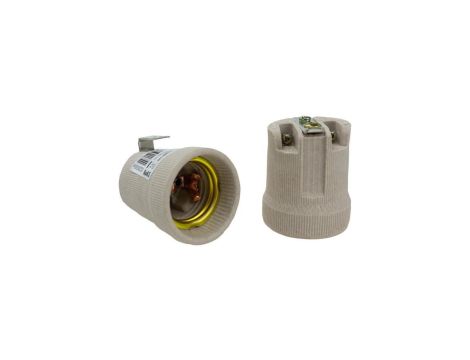 Oprawka Gniazdo ceramiczne E27 z uchwytem