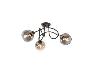 Lampa sufitowa czarna nowoczesna RING E27 max.60W