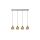 Lampa wisząca nowoczesna 4xE27 CALLISTO BLACK/GOLD