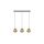 Lampa wisząca nowoczesna 3xE27 CALLISTO BLACK/GOLD