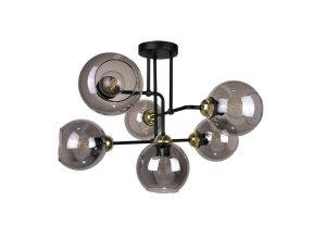 Lampa sufitowa nowoczesna 6xE27 COSMO BLACK/GOLD