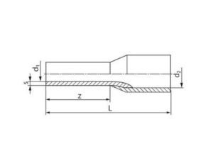 Końcówka kablowa miedziana tulejkowa cynowana AI 0,75-8 szara TOKRJ0000000805 /100szt./