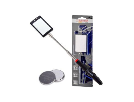 Lusterko inspekcyjne teleskopowe warsztatowe LED 87cm z bateriami Schmith