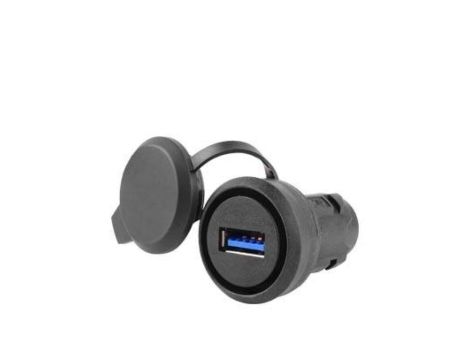 Gniazdo USB 3.0 do otworu 22mm tworzywo czarny z zaślepką /konieczny uchwyt/ 3SU1900-0GA10-0AA0