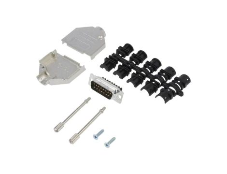 DTZK-15MSSC D-Sub męskie proste zacisk śrubowy na przewód PIN 15