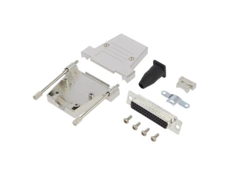 Złącze D-Sub HD żeńskie proste lutowanie na przewód UNC 4-40 -PIN 44 L17DTSL25-RG-LJS-T+L77HDB44S