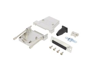 Żeńskie proste lutowanie na przewód gold flash D-Sub -PIN 25 L17DTSL25-RG-LJS-T+L77SDB25S