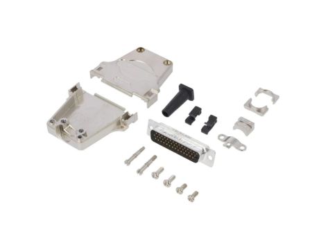 Złącze męskie D-Sub HD proste lutowanie na przewód UNC 4-40 -PIN 44 L17DTZF25-RG+L717HDB44P