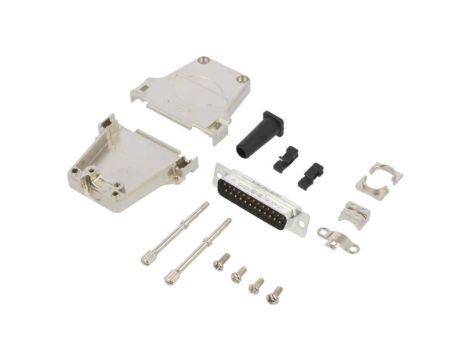 D-Sub męskie proste lutowanie na przewód gold flash -PIN 25 L17DTZF25-LJS-RG+L717SDB25P