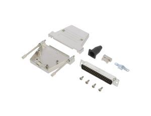 D-Sub męskie proste lutowanie na przewód gold flash -PIN 37 L17DTSL37-RG-LJS-T+L717SDC37P