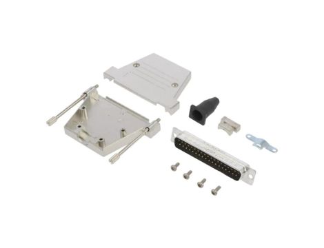 D-Sub męskie proste lutowanie na przewód gold flash -PIN 37 L17DTSL37-RG-LJS-T+L717SDC37P